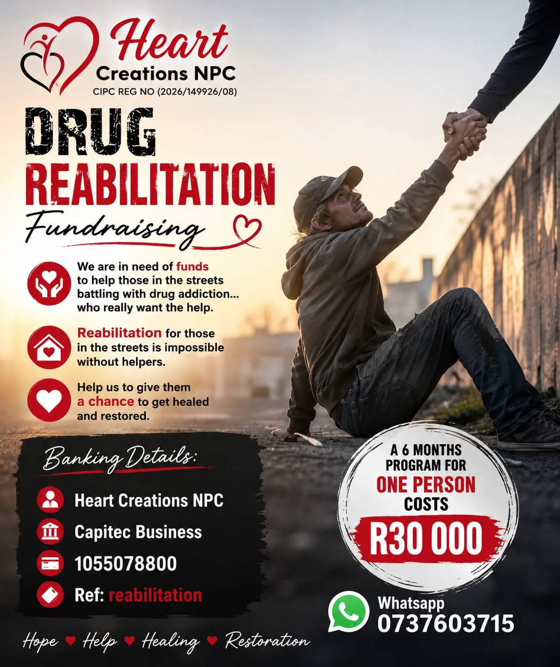 Drug Rehabilitation Fundraising Poster